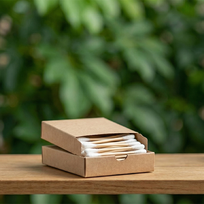 Bamboo cotton earbuds