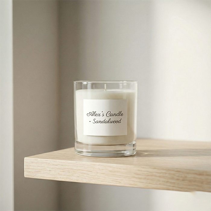 Custom scented candles